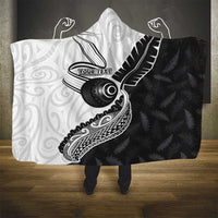 Personalised Aotearoa Lawn Bowls Hooded Blanket Maori and Silver Fern Half Style LT03 - Polynesian Pride
