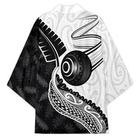 Personalised Aotearoa Lawn Bowls Kimono Maori and Silver Fern Half Style LT03 - Polynesian Pride