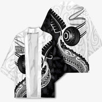 Personalised Aotearoa Lawn Bowls Kimono Maori and Silver Fern Half Style LT03 - Polynesian Pride