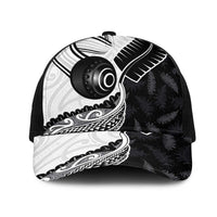 Aotearoa Lawn Bowls Mesh Trucker Cap Maori and Silver Fern Half Style - Polynesian Pride