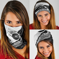 Personalised Aotearoa Lawn Bowls Neck Gaiter Maori and Silver Fern Half Style LT03 - Polynesian Pride