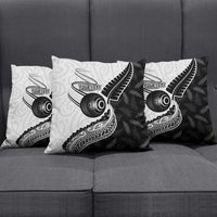 Personalised Aotearoa Lawn Bowls Pillow Cover Maori and Silver Fern Half Style LT03 - Polynesian Pride