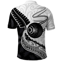 Personalised Aotearoa Lawn Bowls Polo Shirt Maori and Silver Fern Half Style LT03 - Polynesian Pride