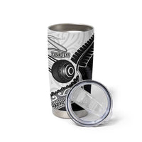 Personalised Aotearoa Lawn Bowls Tumbler Cup Maori and Silver Fern Half Style LT03 - Polynesian Pride