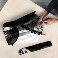 Personalised Aotearoa Lawn Bowls Umbrella Maori and Silver Fern Half Style LT03 - Polynesian Pride