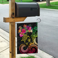 Hawaii Turtle Day Garden Flag Polynesian Tattoo and Hibiscus Flowers LT03 - Polynesian Pride