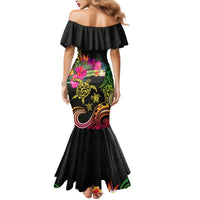 Hawaii Turtle Day Mermaid Dress Polynesian Tattoo and Hibiscus Flowers LT03 - Polynesian Pride
