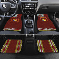 Tonga Independence Day Car Mats National Flag and Emblem with Ngatu Art Pattern
