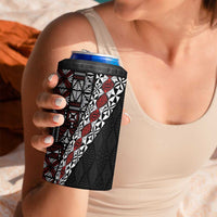 Tonga Ngatu Art Tattoo Polynesian 4 in 1 Can Cooler Tumbler LT03 - Polynesian Pride