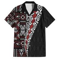 Tonga Ngatu Art Tattoo Polynesian Family Matching Short Sleeve Bodycon Dress and Hawaiian Shirt
