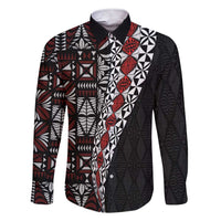 Tonga Ngatu Art Tattoo Polynesian Family Matching Short Sleeve Bodycon Dress and Hawaiian Shirt