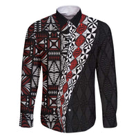 Tonga Ngatu Art Tattoo Polynesian Family Matching Summer Maxi Dress and Hawaiian Shirt