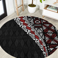 Tonga Ngatu Art Tattoo Polynesian Round Carpet