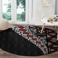 Tonga Ngatu Art Tattoo Polynesian Round Carpet