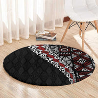 Tonga Ngatu Art Tattoo Polynesian Round Carpet