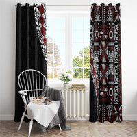 Tonga Ngatu Art Tattoo Polynesian Window Curtain