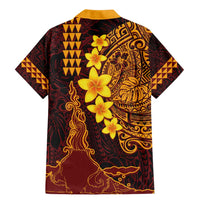 Hawaii Volcano Family Matching Mermaid Dress and Hawaiian Shirt Polynesian and Kakau Pattern