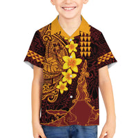 Hawaii Volcano Family Matching Puletasi and Hawaiian Shirt Polynesian and Kakau Pattern