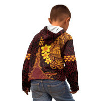 Hawaii Volcano Kid Hoodie Polynesian and Kakau Pattern LT03 - Polynesian Pride