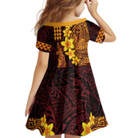 Hawaii Volcano Kid Short Sleeve Dress Polynesian and Kakau Pattern LT03 - Polynesian Pride