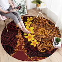 Hawaii Volcano Round Carpet Polynesian and Kakau Pattern LT03 - Polynesian Pride