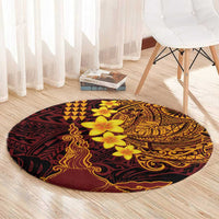 Hawaii Volcano Round Carpet Polynesian and Kakau Pattern LT03 - Polynesian Pride