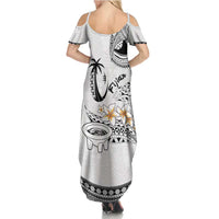 Fijian Traditional Culture Summer Maxi Dress Tapa Tribal Tattoos - Polynesian Pride