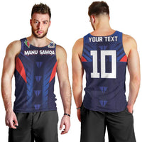 Custom Rugby Samoa Men Tank Top Siva Tau Spirit Sporty Vibes - Polynesian Pride
