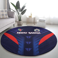 Rugby Samoa Round Carpet Siva Tau Spirit Sporty Vibes - Polynesian Pride
