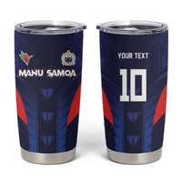 Custom Rugby Samoa Tumbler Cup Siva Tau Spirit Sporty Vibes - Polynesian Pride
