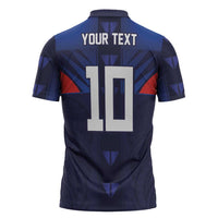 Custom Rugby Samoa Zipper Polo Shirt Siva Tau Spirit Sporty Vibes - Polynesian Pride