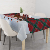 Canadian Christmas - Moose and Maple Retro Style Tablecloth