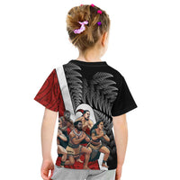 New Zealand Te Matatini Kid T Shirt Kapa Haka and Silver Fern - Maori Art Pattern