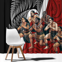 New Zealand Te Matatini Window Curtain Kapa Haka and Silver Fern - Maori Art Pattern