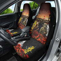 New Zealand and Australia ANZAC Day Car Seat Cover Kiwi Bird and Kangaroo Soldier LT03 - Polynesian Pride