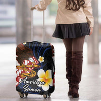 American Samoa Flag Day Luggage Cover Polynesian Tatau Art and Plumeria