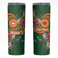 Manu'a Skinny Tumbler Polynesian Art Tattoo Style and Tropical Plants