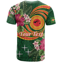 Manuʻa Islands T Shirt Polynesian Art Tattoo Style and Tropical Plants