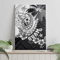 Hafa Adai Guam Canvas Wall Art Polynesian Palm Tree Tattoo Hibiscus and Plumeria Art