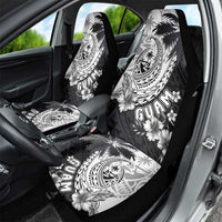 Hafa Adai Guam Car Seat Cover Polynesian Palm Tree Tattoo Hibiscus and Plumeria Art