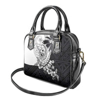 Hafa Adai Guam Shoulder Handbag Polynesian Palm Tree Tattoo Hibiscus and Plumeria Art