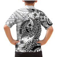 Guam-Land of the Chamorro Family Matching Mermaid Dress and Hawaiian Shirt Polynesian Tattoo Style Hibiscus and Plumeria Art