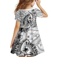 Guam-Land of the Chamorro Family Matching Off Shoulder Maxi Dress and Hawaiian Shirt Polynesian Tattoo Style Hibiscus and Plumeria Art