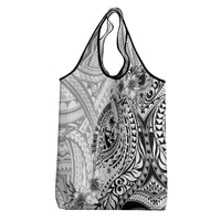 Guam-Land of the Chamorro Grocery Bag Polynesian Tattoo Style Hibiscus and Plumeria Art