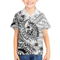 Guam-Land of the Chamorro Kid Hawaiian Shirt Polynesian Tattoo Style Hibiscus and Plumeria Art
