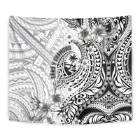 Guam-Land of the Chamorro Tapestry Polynesian Tattoo Style Hibiscus and Plumeria Art