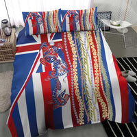 Hawaiian Sea Animals Bedding Set with Lei and Flag Style