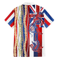 Hawaiian Sea Animals Hawaiian Shirt with Lei and Flag Style LT03 - Polynesian Pride