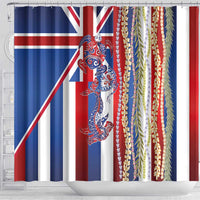 Hawaiian Sea Animals Shower Curtain with Lei and Flag Style LT03 - Polynesian Pride