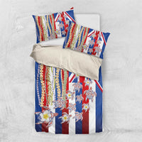 Hawaiian Polynesian Tribal Turtles Bedding Set with Lei and Flag Style